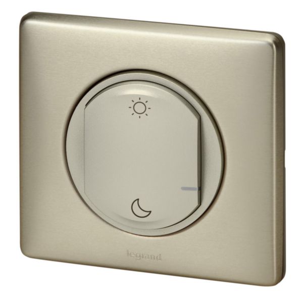 Commande sans fils Lever/Coucher pour installation connectée Céliane with Netatmo complète avec plaque Titane