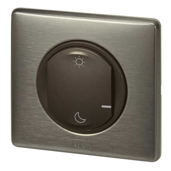 Commande sans fils Lever/Coucher pour installation connectée Céliane with Netatmo complète avec plaque Tungstène