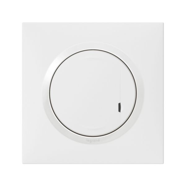 Interrupteur variateur sans Neutre pour installation connectée dooxie with Netatmo complet avec plaque blanche