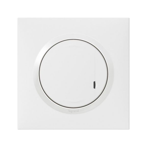 Interrupteur sans fils pour interrupteur à câbler connecté ou prise connectée dooxie with Netatmo avec plaque blanche