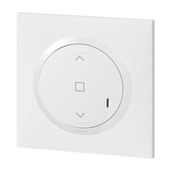 Interrupteur pour volet roulant pour installation connectée dooxie with Netatmo complet avec plaque blanche