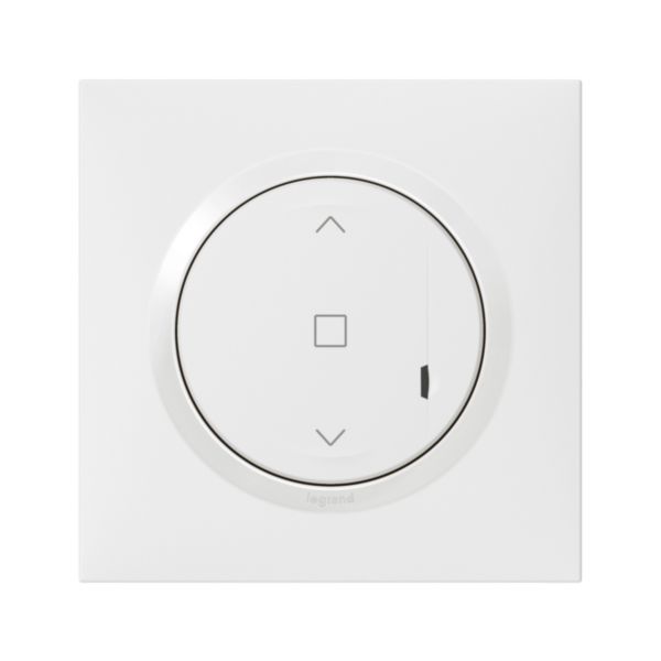 Commande sans fils pour interrupteur de volet roulant connecté dooxie with Netatmo complète avec plaque blanche