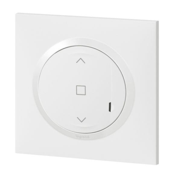 Commande sans fils pour interrupteur de volet roulant connecté dooxie with Netatmo complète avec plaque blanche