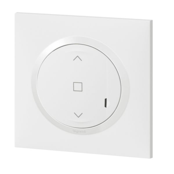 Commande sans fils pour interrupteur de volet roulant connecté dooxie with Netatmo complète avec plaque blanche