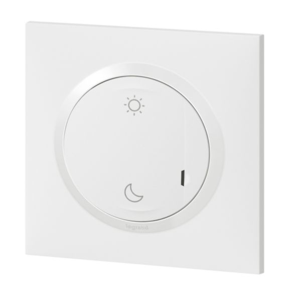 Commande sans fils Lever/Coucher pour installation connectée dooxie with Netatmo complète avec plaque blanche