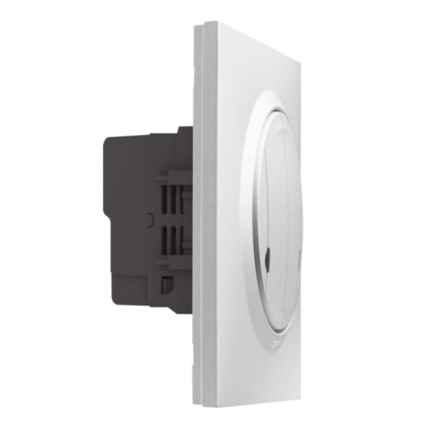 Interrupteur double 2 circuits pour installation connectée dooxie with Netatmo complet avec plaque alu