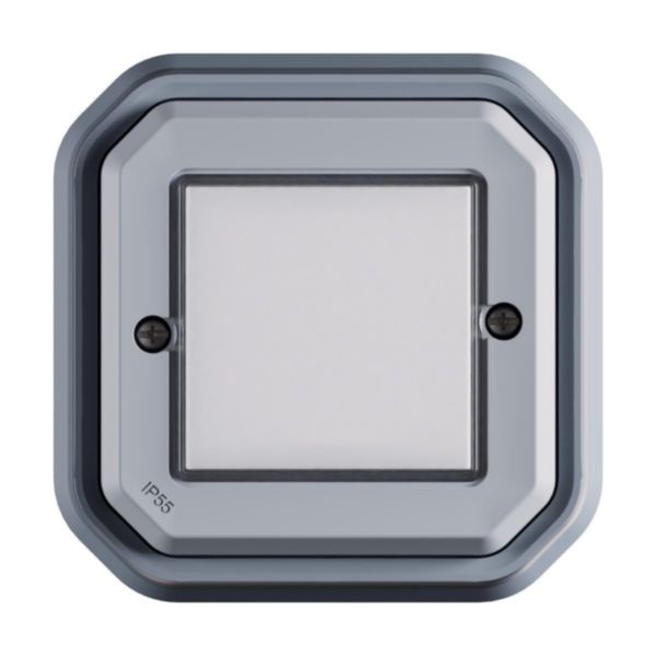 Interrupteur sans fils étanche pour interrupteur à câbler connecté ou prise connectée Plexo with Netatmo saillie gris