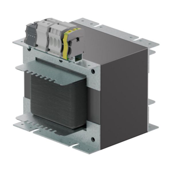 Transformateur locaux hospitaliers monophasé IP00 230-230V point milieu sortie 4kVA