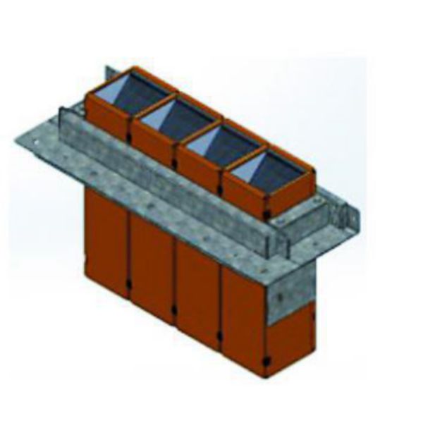 Plaque EZG444T pour module de CDC coupe-feu EZ-Path EZD44 - pour fixation au sol - pour 4 modules