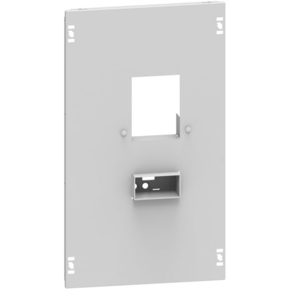 Plastron métal pour montage vertical 1 DPX³630 plombable et commande rotative hauteur 600mm 12 modules XL³HP 630