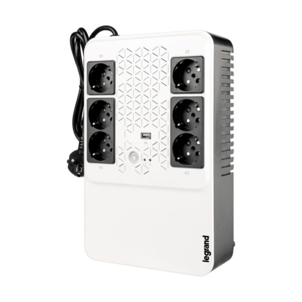 Onduleur Keor multiplug avec 6 prises de courant 2P+T et disjoncteur intégré - 800VA 480W - autonomie 10 à 15 minutes