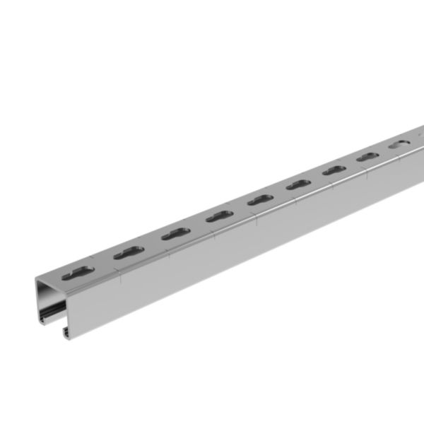 Rail oblongs trou de serrure R41S chemins de câbles fils Cablofil - fixation plafond balancelle ou pendard charges lourdes - 304L