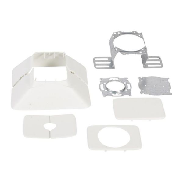 Accessoire universel Kaleïs installation fonctions sous chemins de câbles fils Cablofil CF54 ou tôle perforée P31 - Plastique blanc