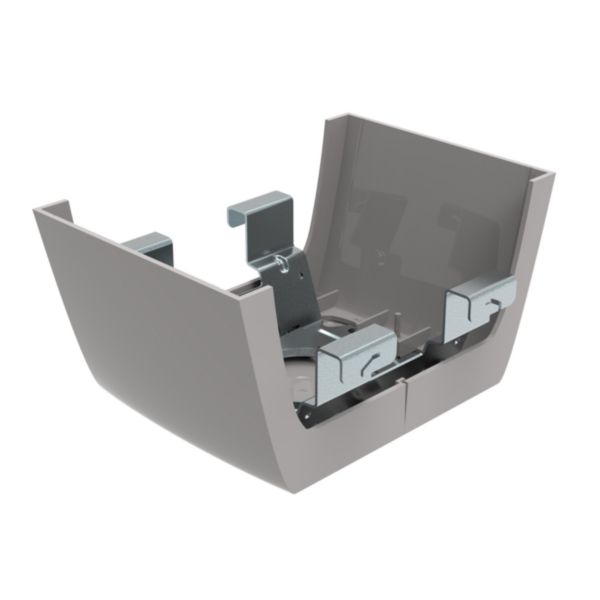 Accessoire universel Kaleïs pour l'installation fonctions sous chemins de câbles doubles tôle P31 - Plastique gris