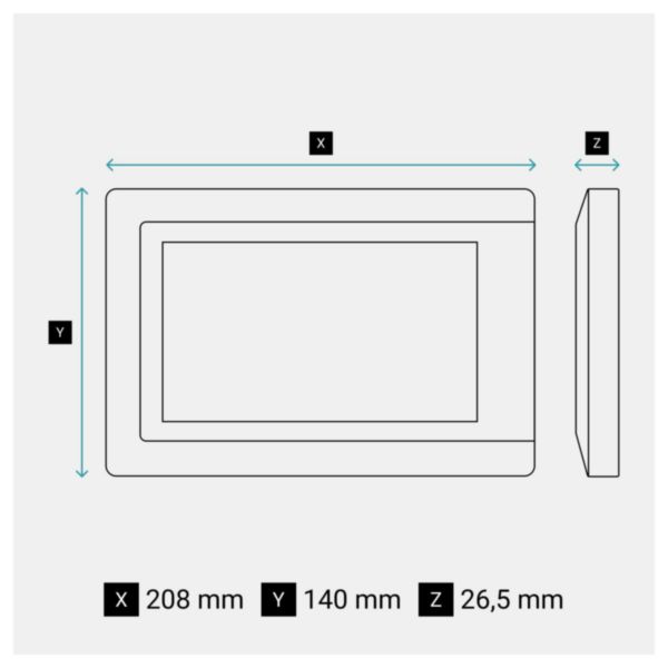Ecran intérieur supplémentaire visiophone Easy Kit 7pouces blanc