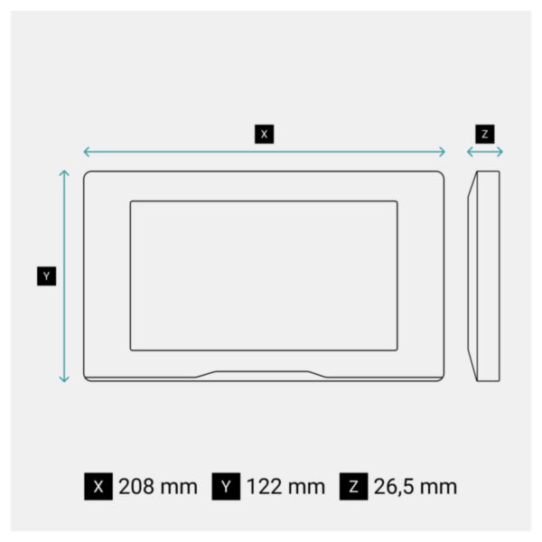 Visiophone Easy Kit Plus avec écran 7pouces noir effet miroir et platine de rue