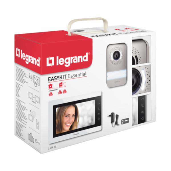 Visiophone Easy Kit Essential avec écran 7pouces blanc et platine de rue