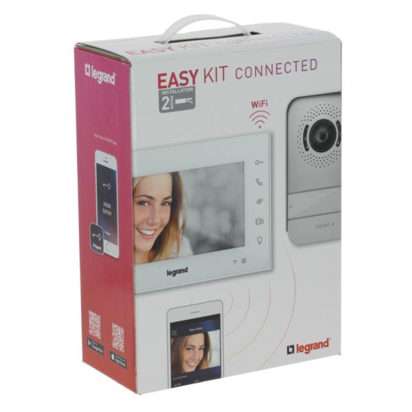 Portier visiophone Easy Kit connecté avec écran 7pouces blanc