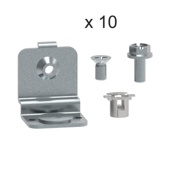 Set de vis et équerres de montage pour cloison de forme - XL³HP 6300
