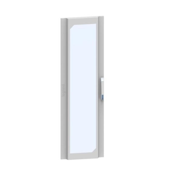 Porte vitrée galbée pour armoire de distribution hauteur 1800mm et largeur 450mm - XL³HP 6300