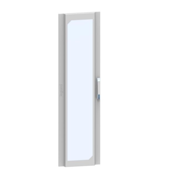 Porte vitrée galbée pour armoire de distribution hauteur 2000mm et largeur 450mm - XL³HP 6300