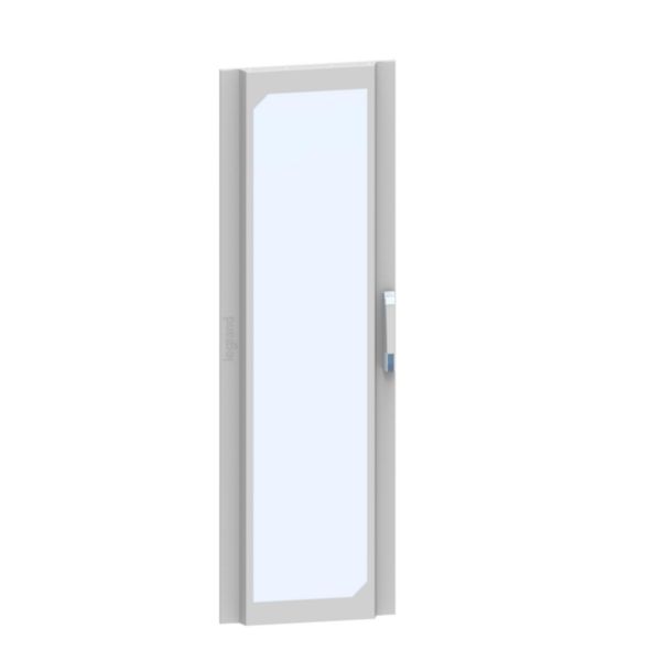 Porte vitrée galbée pour armoire de distribution hauteur 1800mm et largeur 600mm - XL³HP 6300