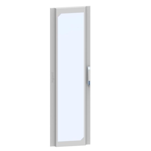 Porte vitrée galbée pour armoire de distribution hauteur 2200mm et largeur 600mm - XL³HP 6300