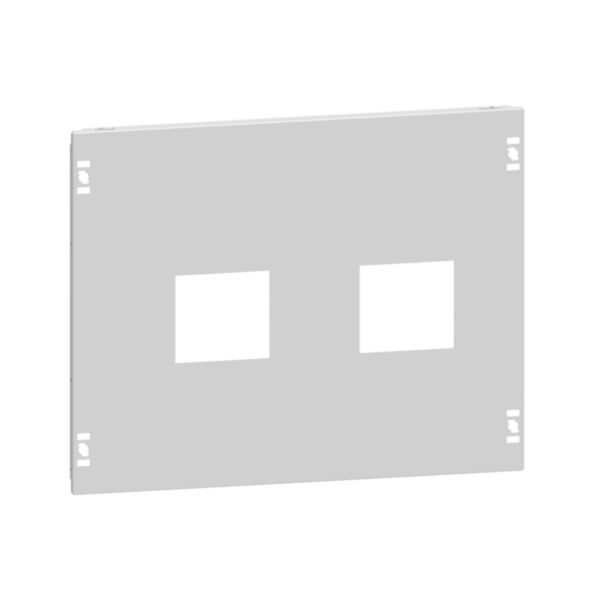 Plastron métal montage vertical 2 DPX³250HP inverseur de source fixe pour armoire largeur 600mm - XL³HP 6300