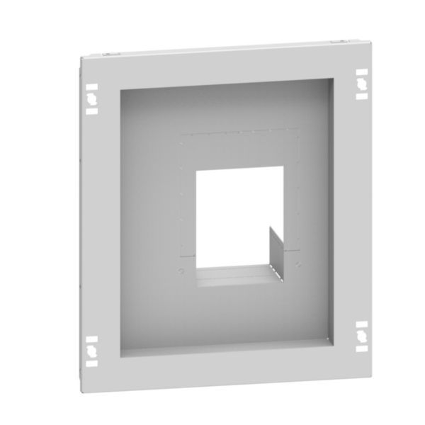 Plastron métal montage vertical 1 DPX³630 version fixe avec commande pour armoire largeur 450mm - XL³HP 6300