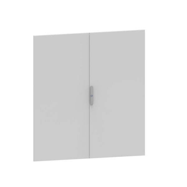 Porte métal plate en 2 parties pour armoire de distribution hauteur 1800mm largeur 1600mm - XL³HP 6300