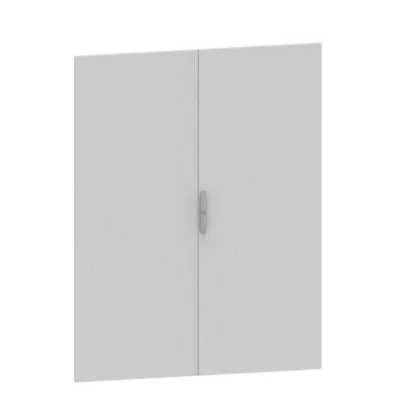 Porte métal plate en 2 parties pour armoire de distribution hauteur 2200mm largeur 1600mm - XL³HP 6300