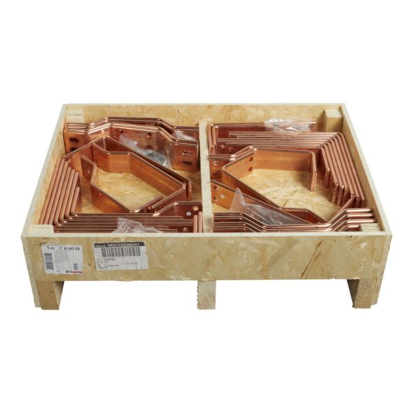Barres cuivre pliées percées pour raccordement aval DMX³ inverseur fixe taille 1 sur jeu de barres alu 1 barre par pôle - Page 164