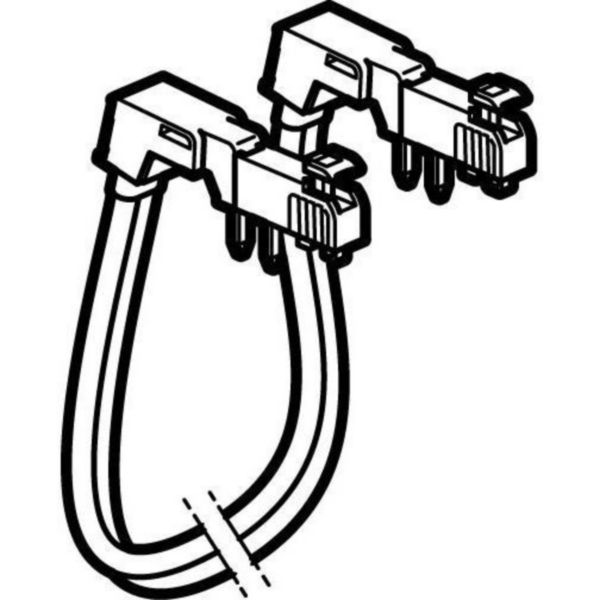 Cordon de repiquage entre 2 rangées de disjoncteur 1P+N à connexion automatique - section 2x10mm²