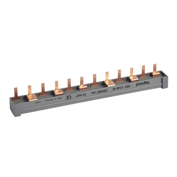 Peigne d'alimentation bipolaire équilibré sur 3 phases HX³ traditionnel pour bornes à vis - longueur 12 modules