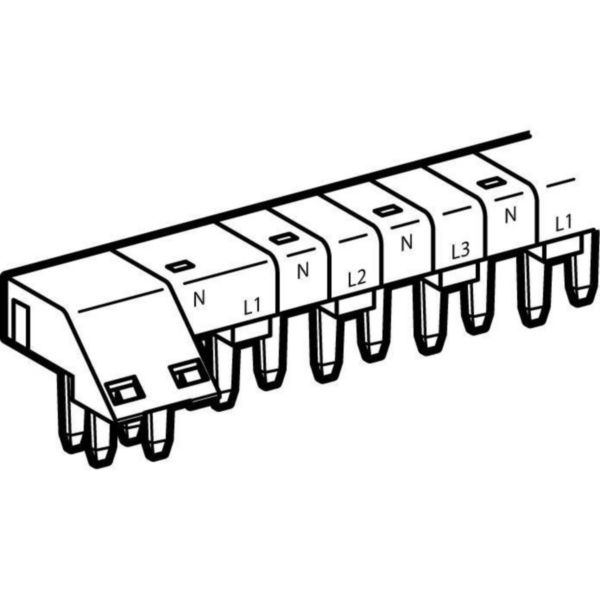 Peigne d'alimentation tétrapolaire tête de groupe HX³ horizontal optimisé - longueur 18 modules