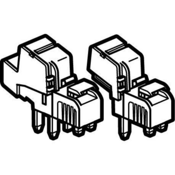 Borne de raccordement pour disjoncteur DX³ 3P+N à connexion automatique - section 6mm² à 25mm² - IP2X