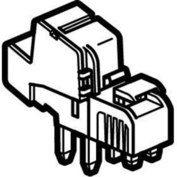 Borne pour raccordement de disjoncteur Phase+Neutre à connexion automatique - à câbler