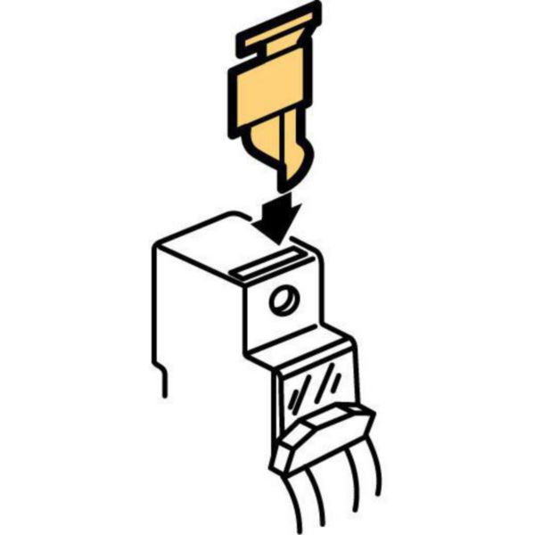 Cache vis plombable avec 4 pôles sécables pour disjoncteur DX³ 1 module par pôle et coupe-circuit sectionneur
