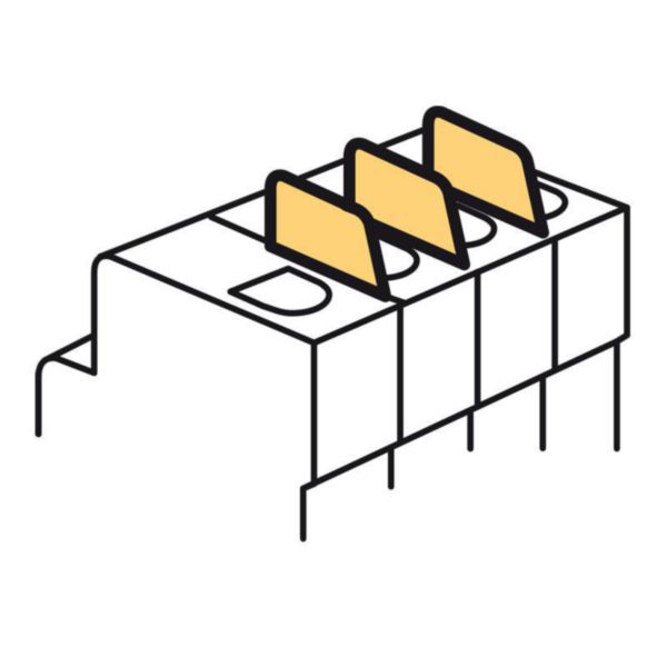 Jeux de 6 cloisons de séparation des pôles, d'isolement pour disjoncteur DX³ 1 module par pôle