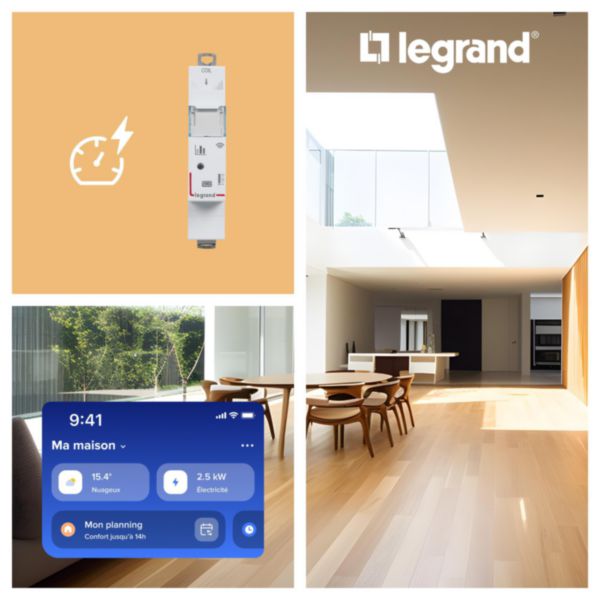 Compteur d'énergie connecté Drivia with Netatmo - livré avec 1 transformateur de courant fermé 80A - 1 module