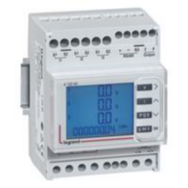 Centrale de mesure 4 modules DIN raccordement via TI Modbus RS485 