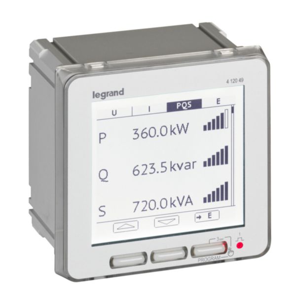 Centrale de mesure sur porte EMDX³ modulaire Easy Connect pour tore Rogowski souple avec afficheur graphique et sortie MODBUS