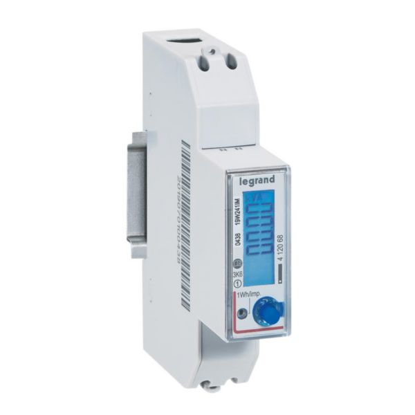 Compteur modulaire monophasé EMDX³ non MID raccordement direct 45A - 1 module - avec sortie RS485