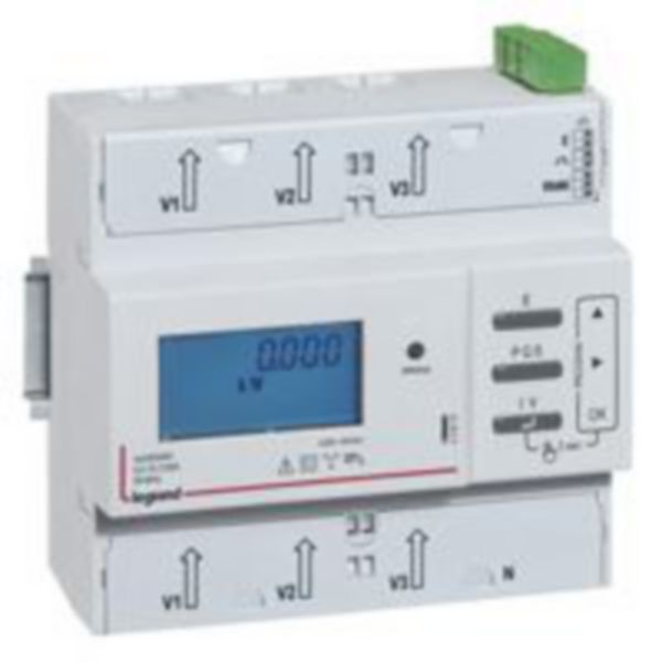 Compteur modulaire triphasé EMDX³ non MID raccordement direct 125A - 6 modules - avec sortie à impulsions et RS485