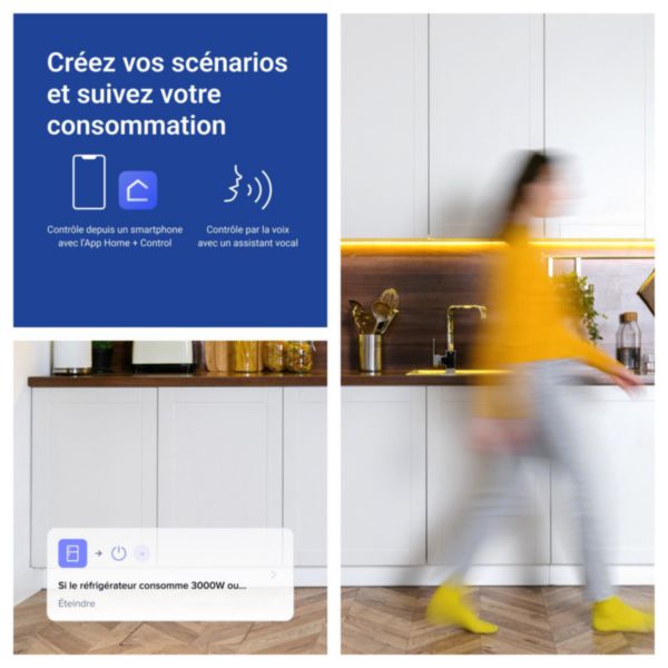 Contacteur connecté Drivia with Netatmo multifonction silencieux 1P 20AX 230V~- 1 module