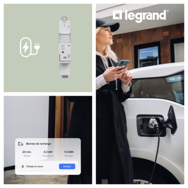 Contact sec connecté Drivia with Netatmo avec contact maintenu NO livré avec un transformateur de courant fermé 80A maximum