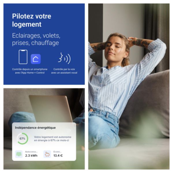 Pack de démarrage Drivia with Netatmo pour installation photovoltaïque avec Module Control, compteur d'énergie, délesteur, contacteur