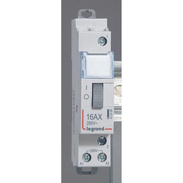 Télérupteur CX³ standard avec bornes à vis 1P 16A 250V~ contact 1F - tension commande 24V~ - 1 module