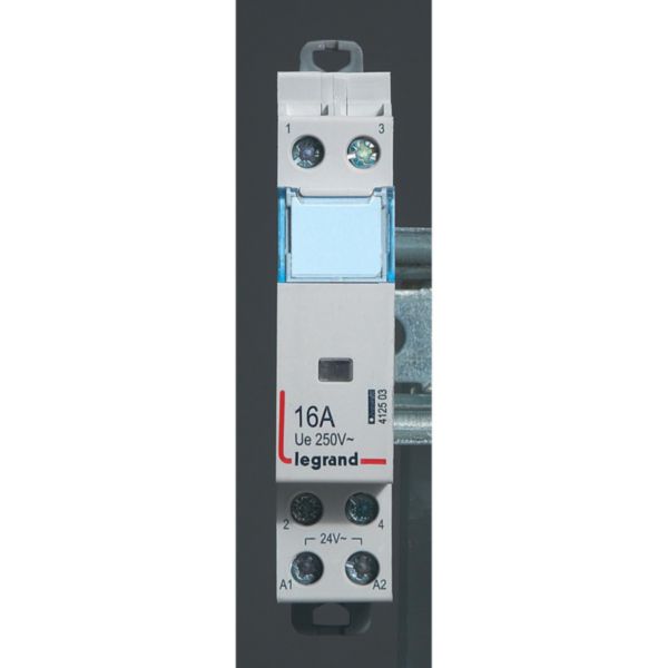 Contacteur de puissance CX³ bobine 230V~ sans commande manuelle - 2P 250V~ - 16A - contact O+F - 1 module
