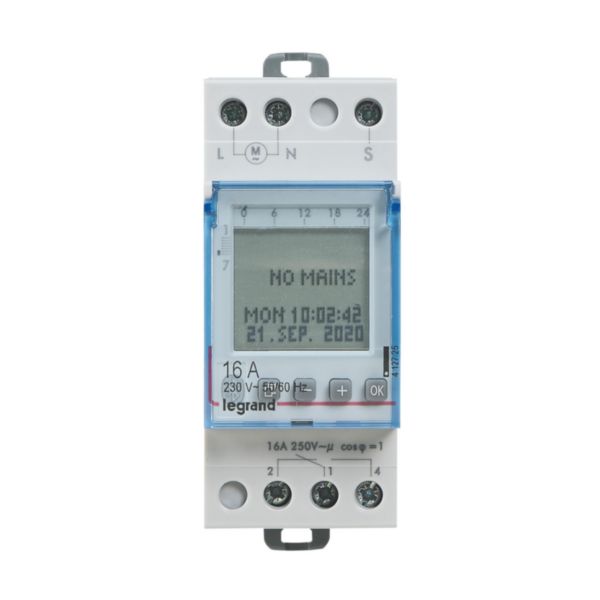 Inter horaire programmable via bluetooth annuel 230V~ - 1 sortie 16A - 56 programmes